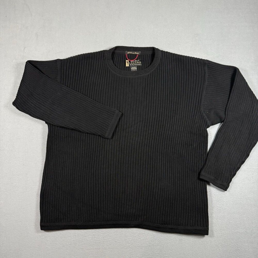 Eddie Bauer Legend All Terrain Sweater Mens L Black Made Australia
